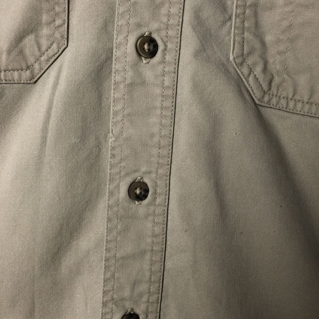 Carhartt Long Sleeve Work Shirt, Men's Size L cotton Khaki type beige Vintage Second Hand