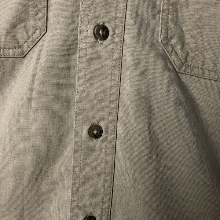 Carhartt Long Sleeve Work Shirt, Men's Size L cotton Khaki type beige Vintage Second Hand