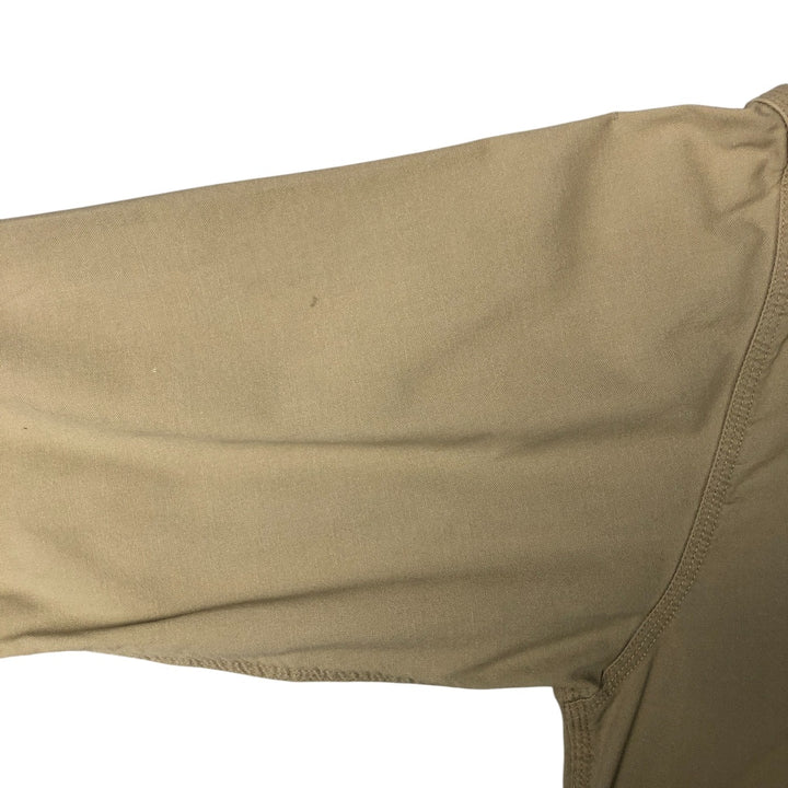 Carhartt Long Sleeve Work Shirt, Men's Size L cotton Khaki type beige Vintage Second Hand