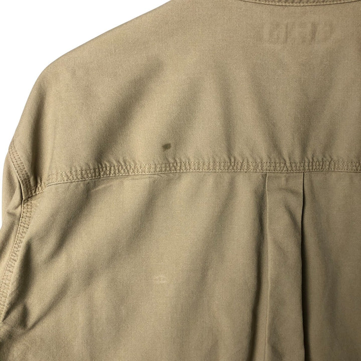 Carhartt Long Sleeve Work Shirt, Men's Size L cotton Khaki type beige Vintage Second Hand