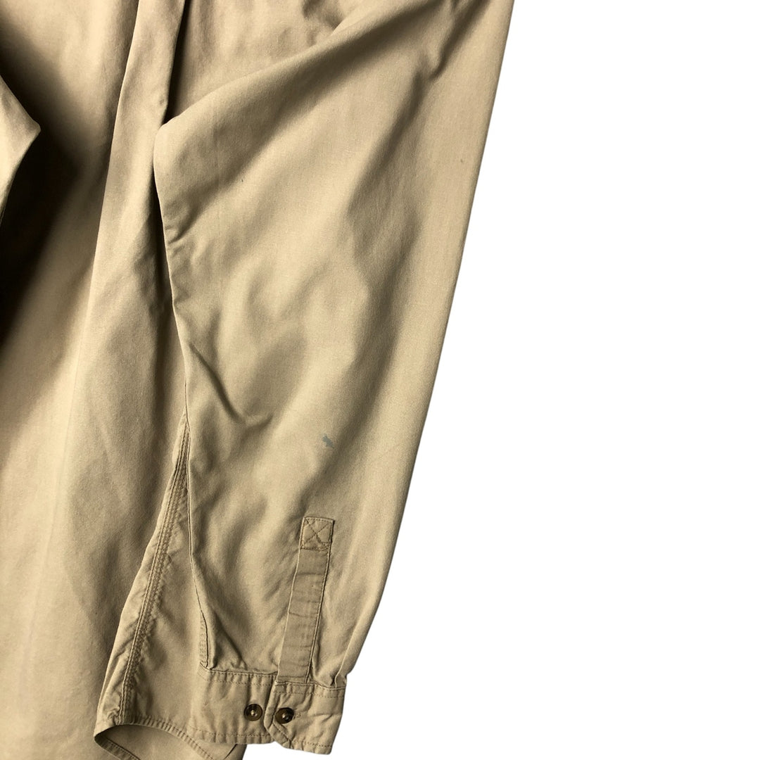 Carhartt Long Sleeve Work Shirt, Men's Size L cotton Khaki type beige Vintage Second Hand