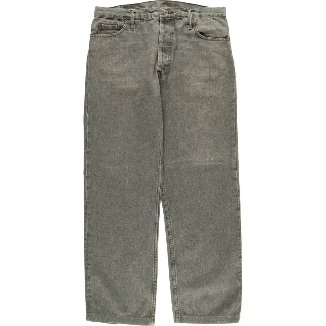 2000'S Levi's 501 Straight Denim Pants, Made in USA, Men's Size W36 cotton Khaki type Vintage Second Hand