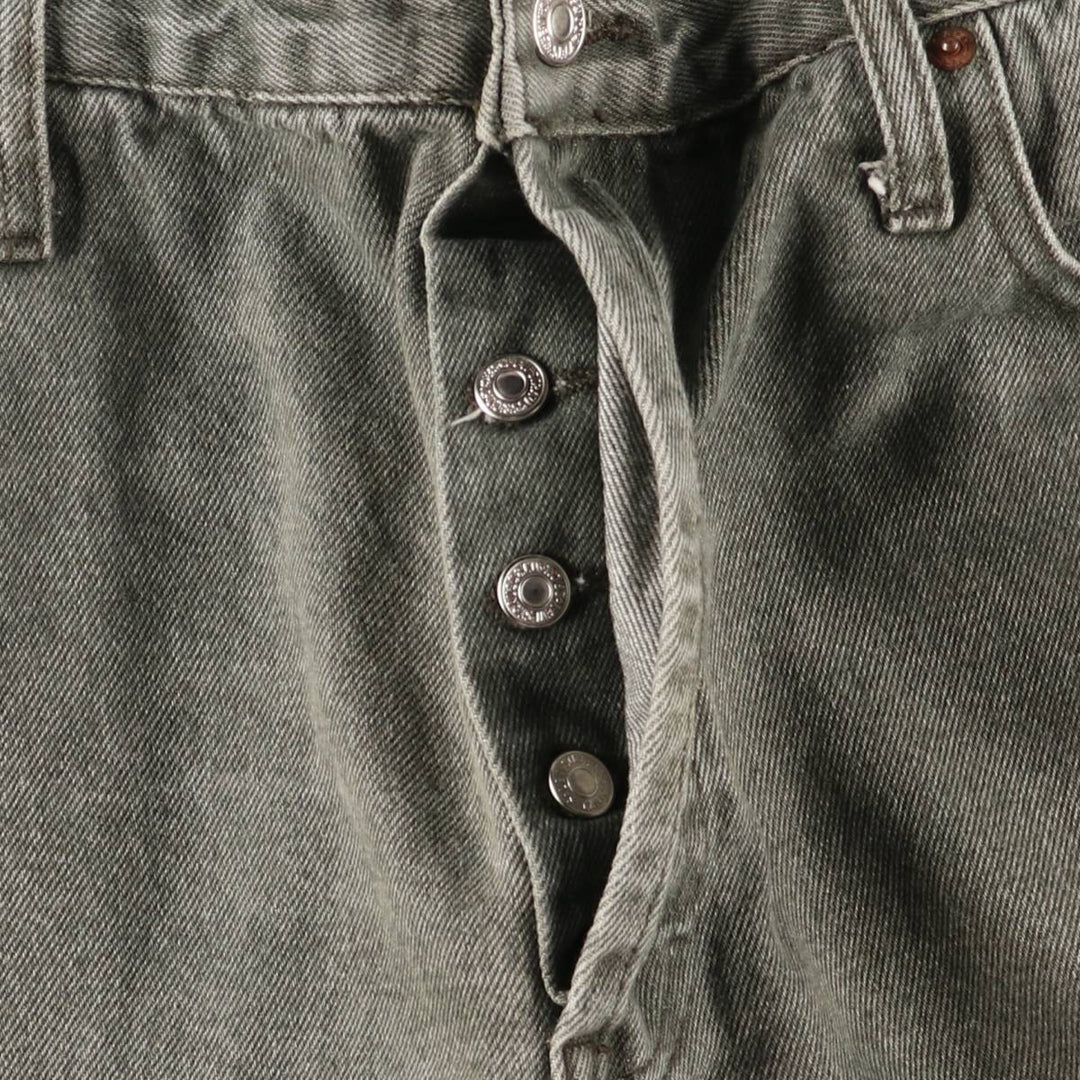 2000'S Levi's 501 Straight Denim Pants, Made in USA, Men's Size W36 cotton Khaki type Vintage Second Hand