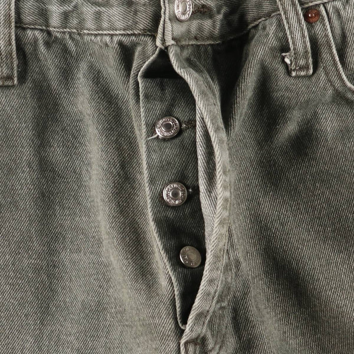 2000'S Levi's 501 Straight Denim Pants, Made in USA, Men's Size W36 cotton Khaki type Vintage Second Hand