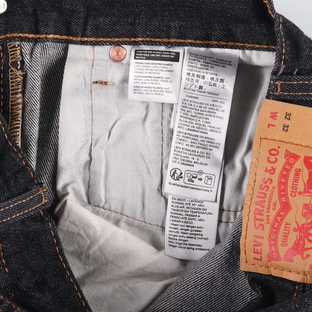 Levi's 501 Black Denim Straight Denim Pants Men's W31 equivalent cotton black type Vintage Second Hand