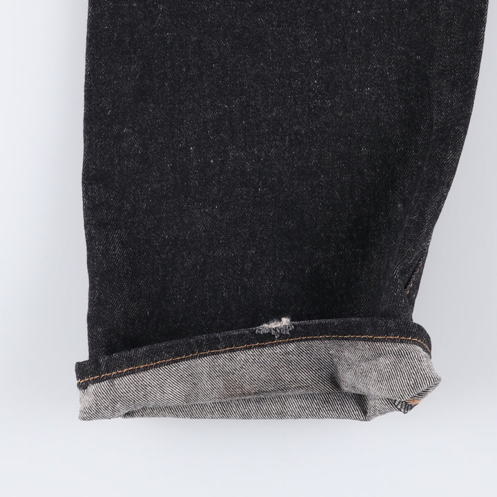 Levi's 501 Black Denim Straight Denim Pants Men's W31 equivalent cotton black type Vintage Second Hand