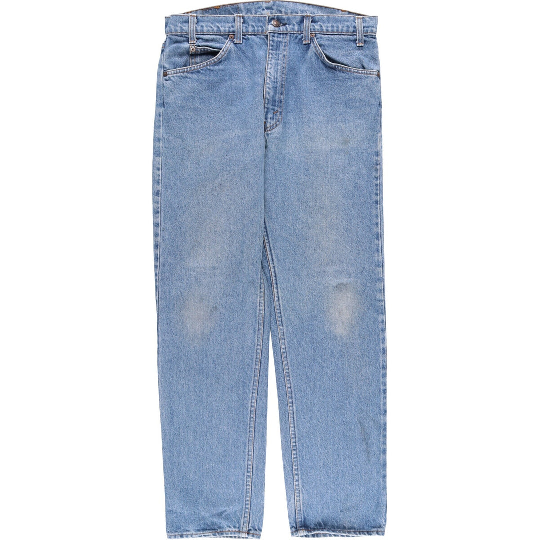 Vintage 80s-90'S Levi's 20505-0217 Orange Tab Tapered Denim Pants, Made in USA, Men's Size 34 cotton blue type Vintage Second Hand