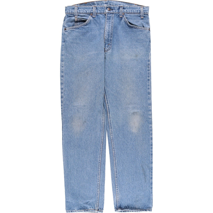 Vintage 80s-90'S Levi's 20505-0217 Orange Tab Tapered Denim Pants, Made in USA, Men's Size 34 cotton blue type Vintage Second Hand