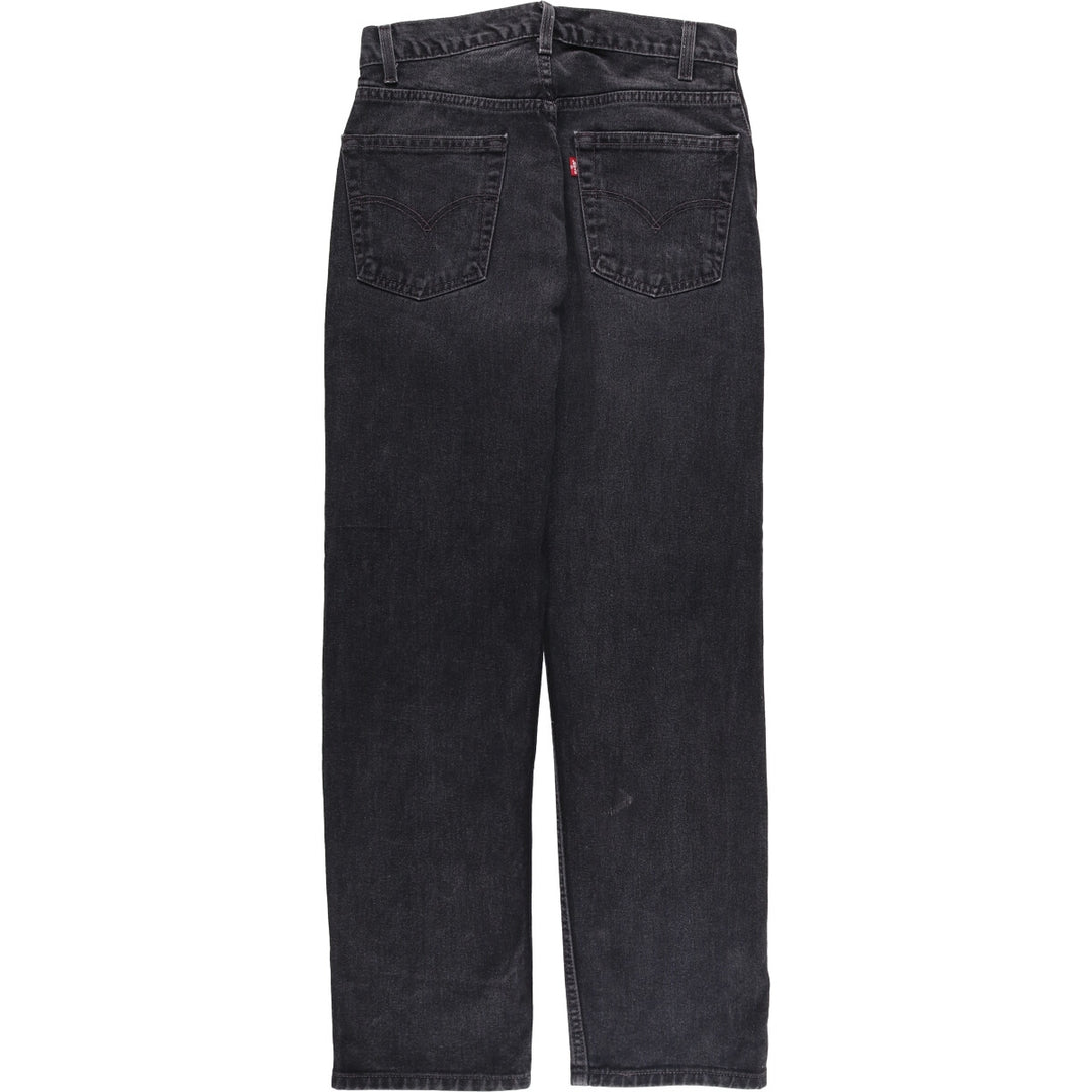 2000'S Levi's 505 Regular Fit Black Denim Tapered Denim Pants, Men's Size W30 cotton black type Vintage Second Hand