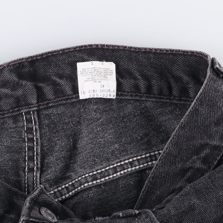 2000'S Levi's 505 Regular Fit Black Denim Tapered Denim Pants, Men's Size W30 cotton black type Vintage Second Hand