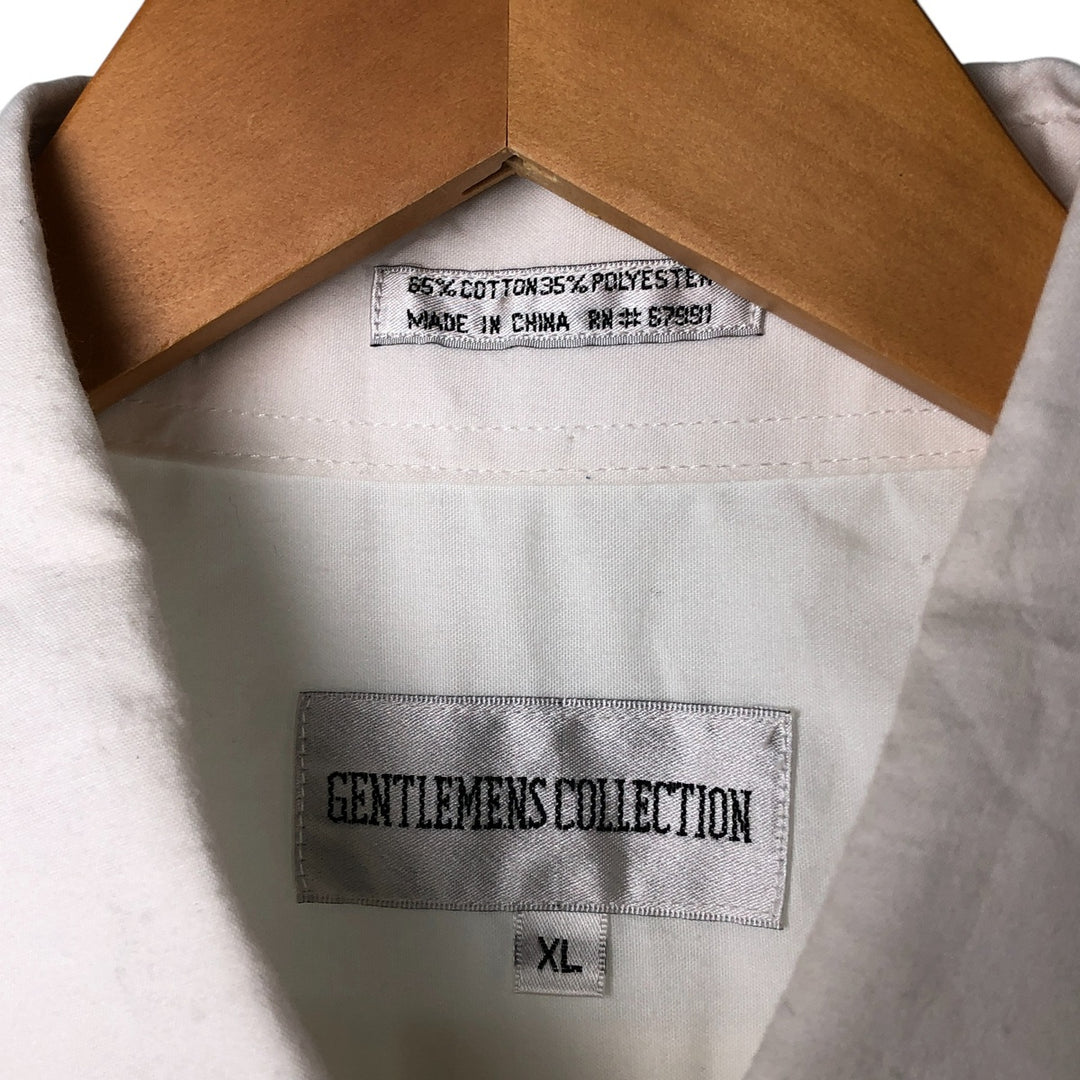 GENTLEMENS COLLECTION Short Sleeve Mexican Shirt, Cuban Shirt, Box Shirt, Men's Size XL cotton white type Vintage Second Hand