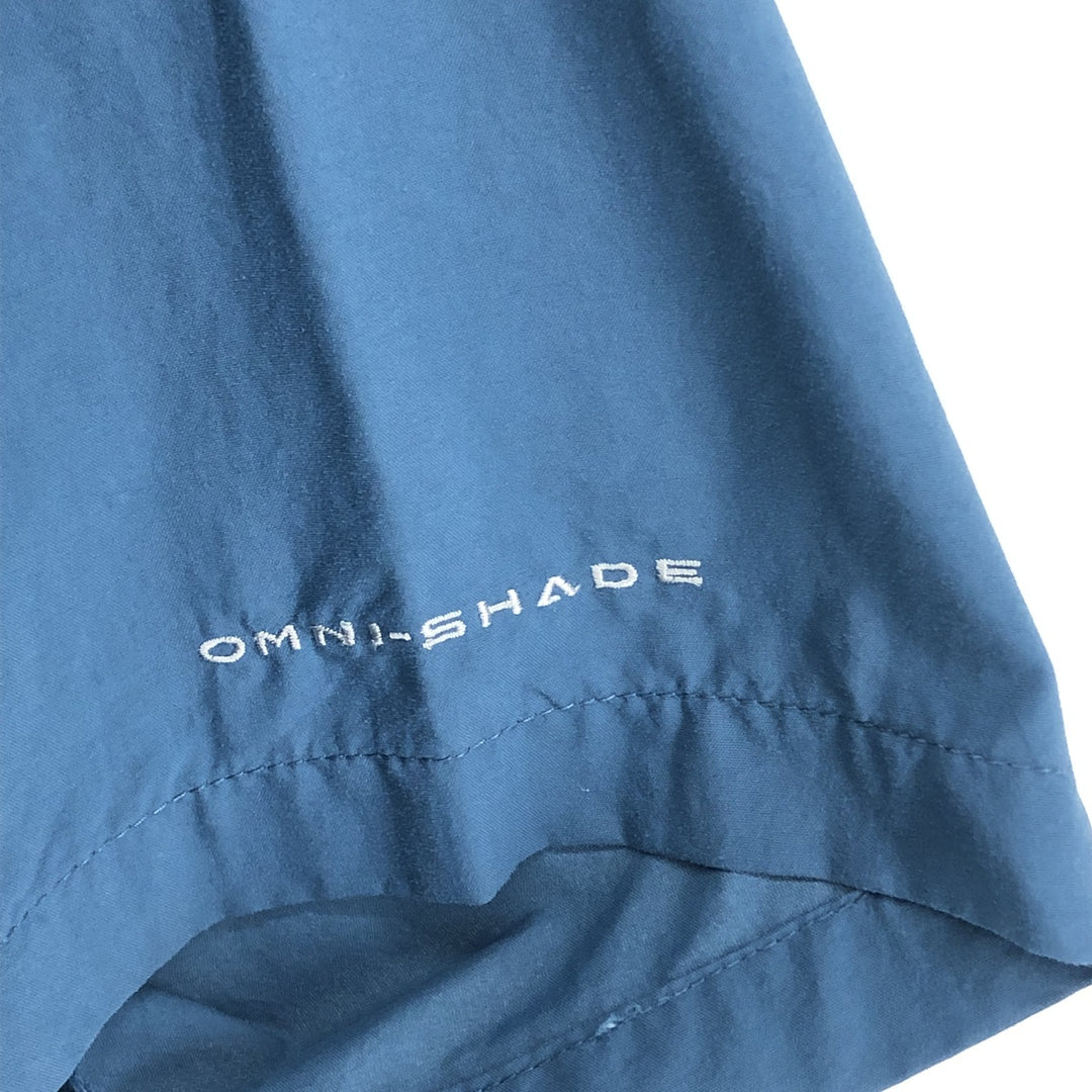 Columbia PFG OMNI-SHADE Omni-Shade Button-Down Short Sleeve Fishing Shirt, Men's XL unclear Blue type light blue Vintage Second Hand