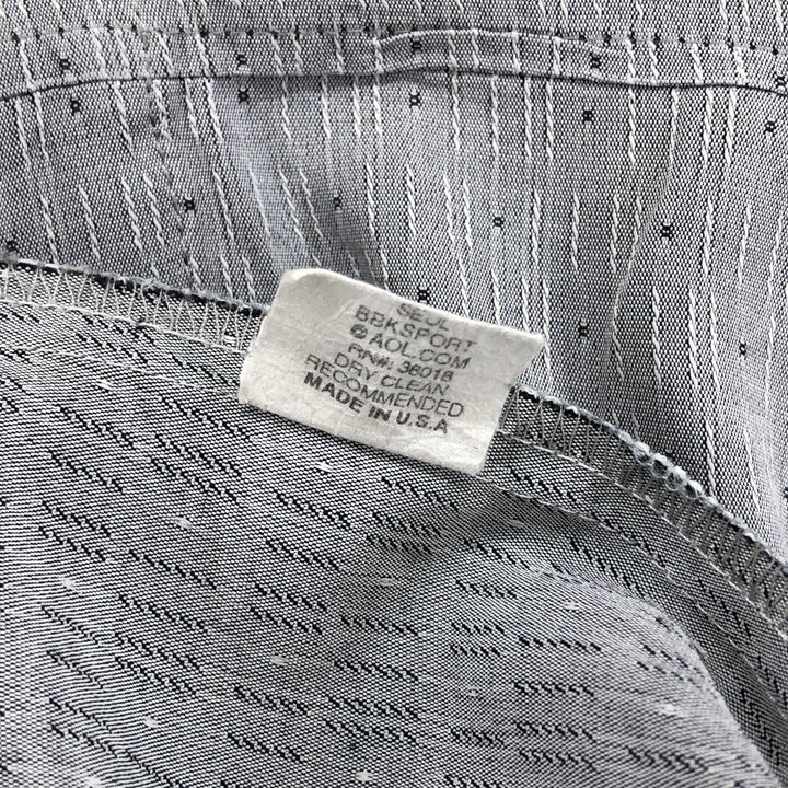 BBK All-Over Print Short Sleeve Open Collar Polyester Box Shirt, Made in USA, Men's XL polyester gray type Vintage Second Hand