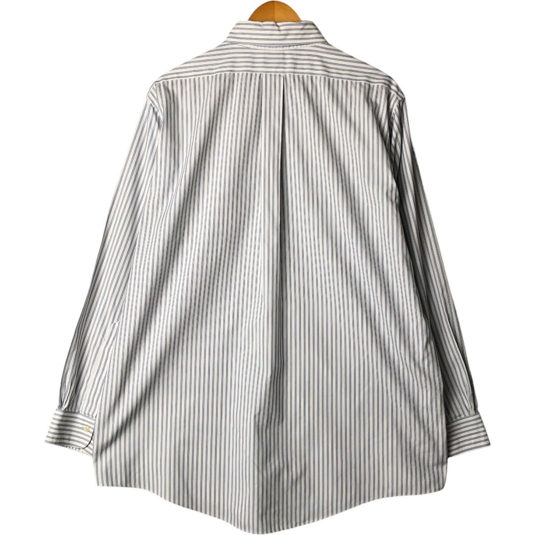 Brooks Brothers Est.1818 Long Sleeve Button-Down Striped Shirt, Men's Size L cotton blue type Vintage Second Hand