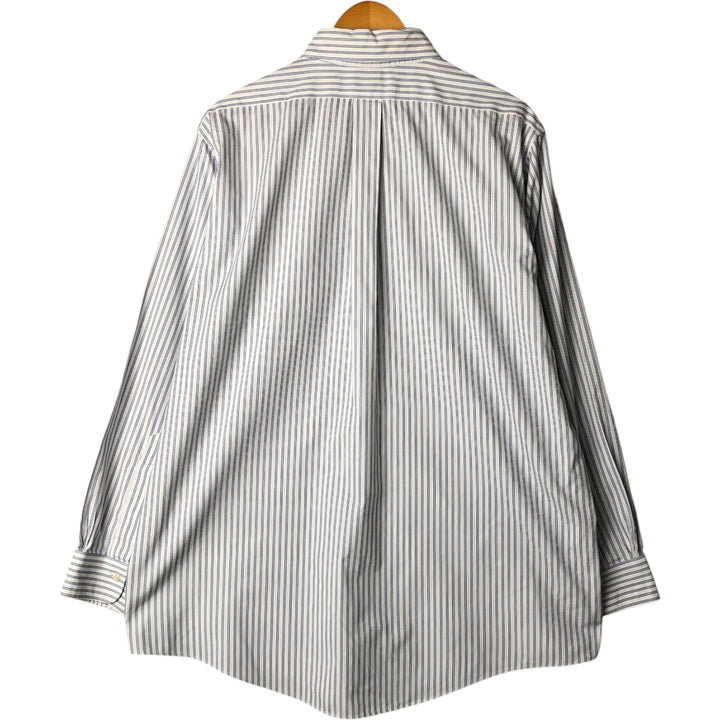 Brooks Brothers Est.1818 Long Sleeve Button-Down Striped Shirt, Men's Size L cotton blue type Vintage Second Hand