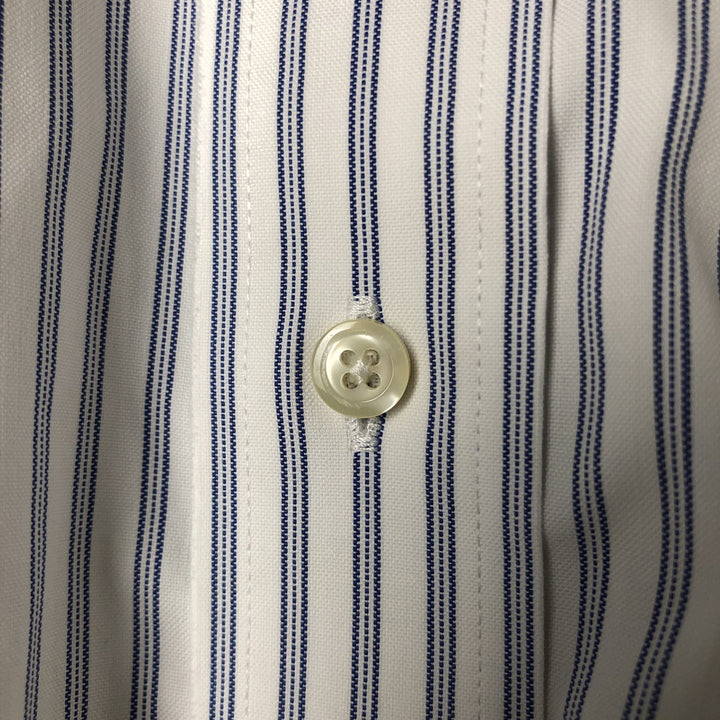 Brooks Brothers Est.1818 Long Sleeve Button-Down Striped Shirt, Men's Size L cotton blue type Vintage Second Hand