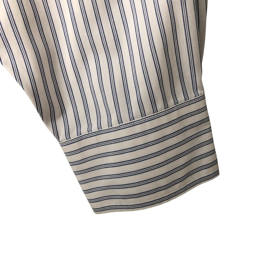 Brooks Brothers Est.1818 Long Sleeve Button-Down Striped Shirt, Men's Size L cotton blue type Vintage Second Hand
