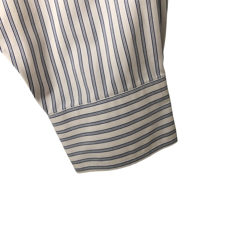 Brooks Brothers Est.1818 Long Sleeve Button-Down Striped Shirt, Men's Size L cotton blue type Vintage Second Hand