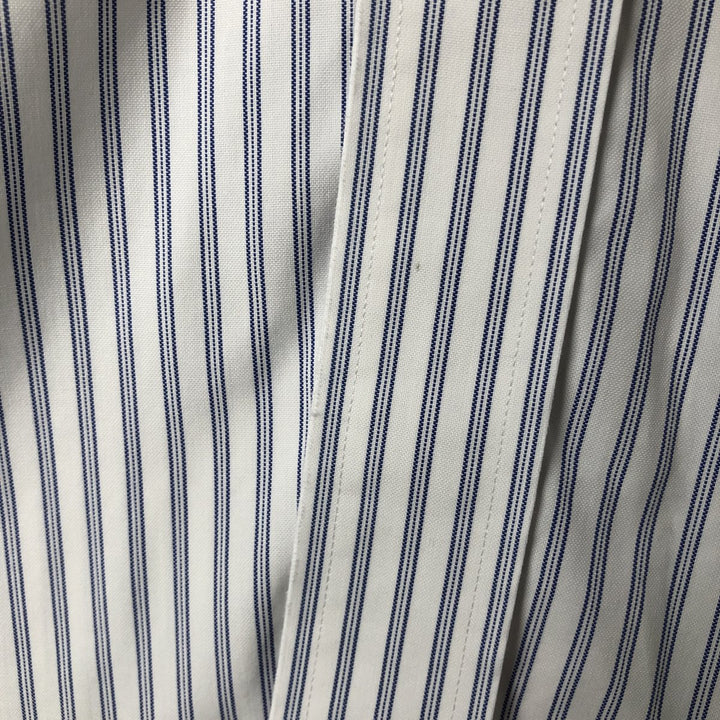 Brooks Brothers Est.1818 Long Sleeve Button-Down Striped Shirt, Men's Size L cotton blue type Vintage Second Hand