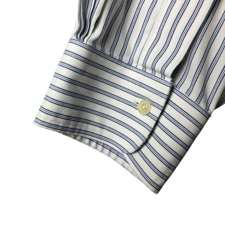 Brooks Brothers Est.1818 Long Sleeve Button-Down Striped Shirt, Men's Size L cotton blue type Vintage Second Hand