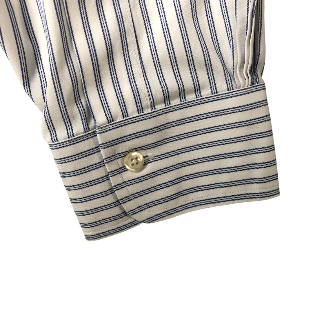 Brooks Brothers Est.1818 Long Sleeve Button-Down Striped Shirt, Men's Size L cotton blue type Vintage Second Hand
