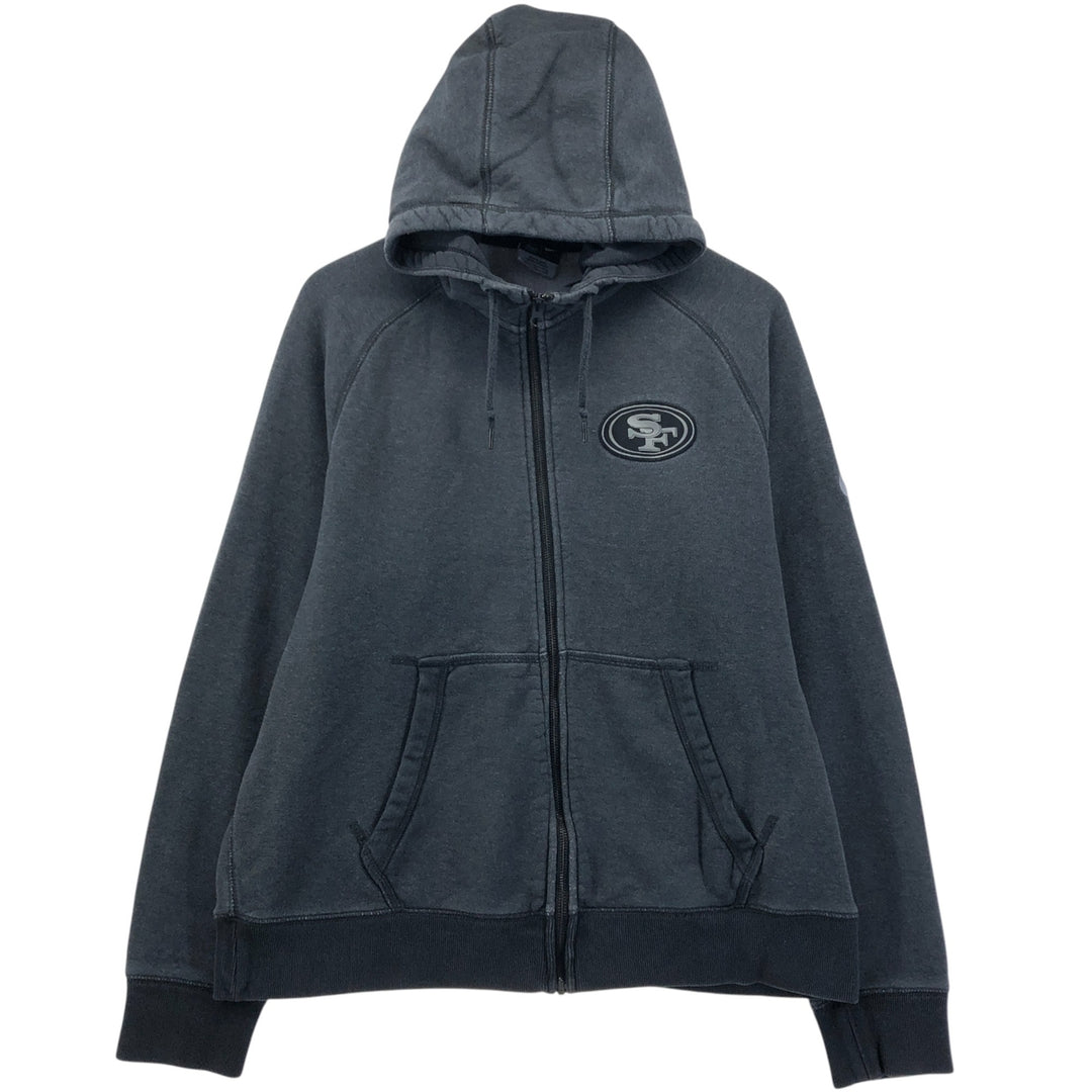 Nike NFL San Francisco 49ers Full-Zip Sweatshirt, Men's Size XL cotton black type Vintage Second Hand