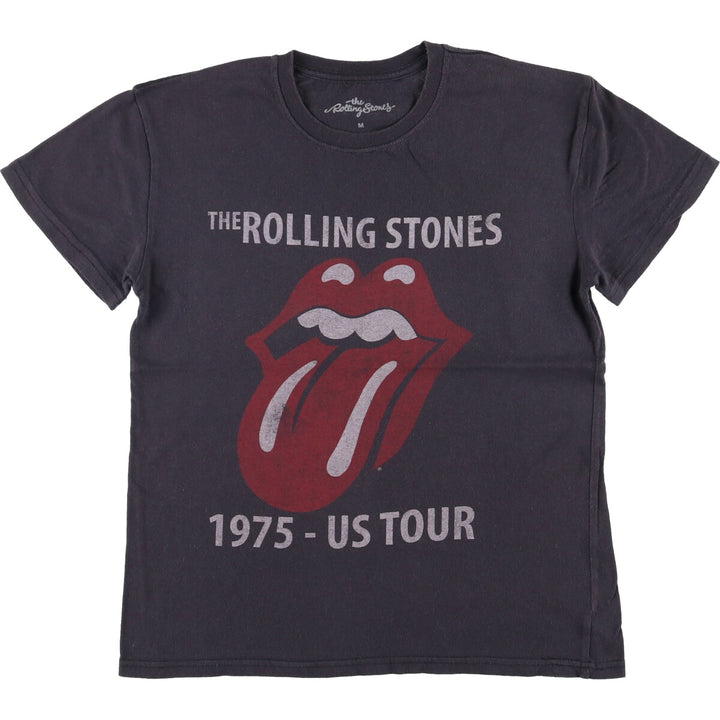 The Rolling Stones Band T-shirt, Men's M size cotton black type Vintage Second Hand