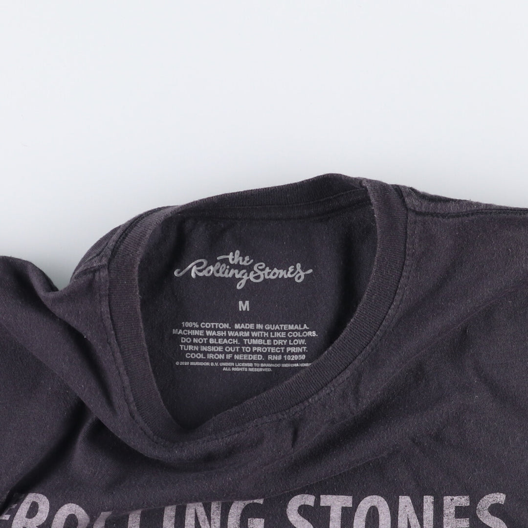 The Rolling Stones Band T-shirt, Men's M size cotton black type Vintage Second Hand