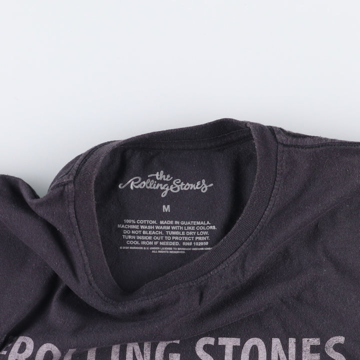 The Rolling Stones Band T-shirt, Men's M size cotton black type Vintage Second Hand