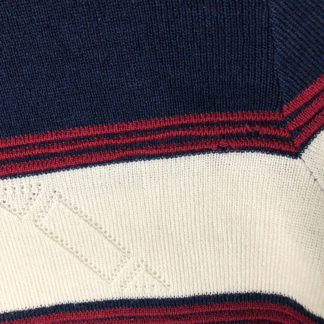 KP COLLECTION V-neck acrylic knit sweater, men's size XL, vintage acrylic navy blue type Vintage Second Hand