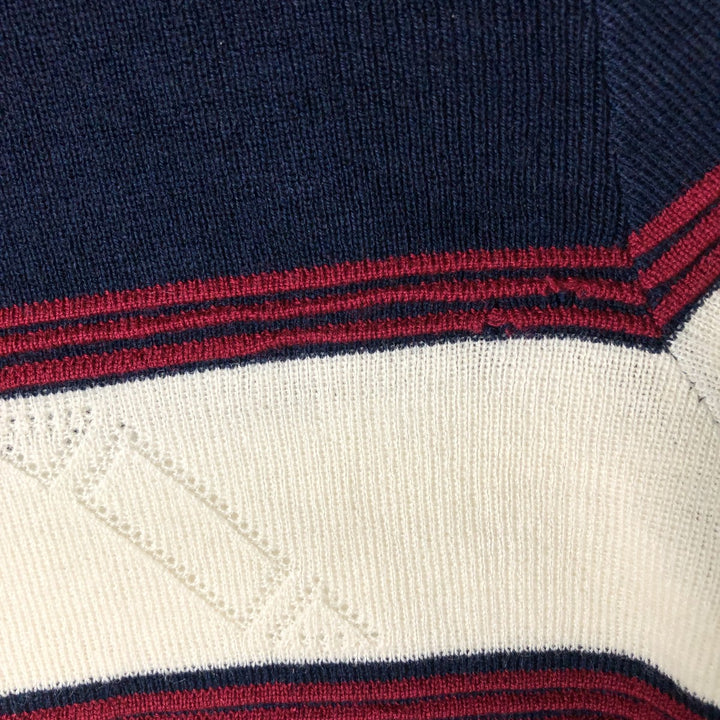 KP COLLECTION V-neck acrylic knit sweater, men's size XL, vintage acrylic navy blue type Vintage Second Hand
