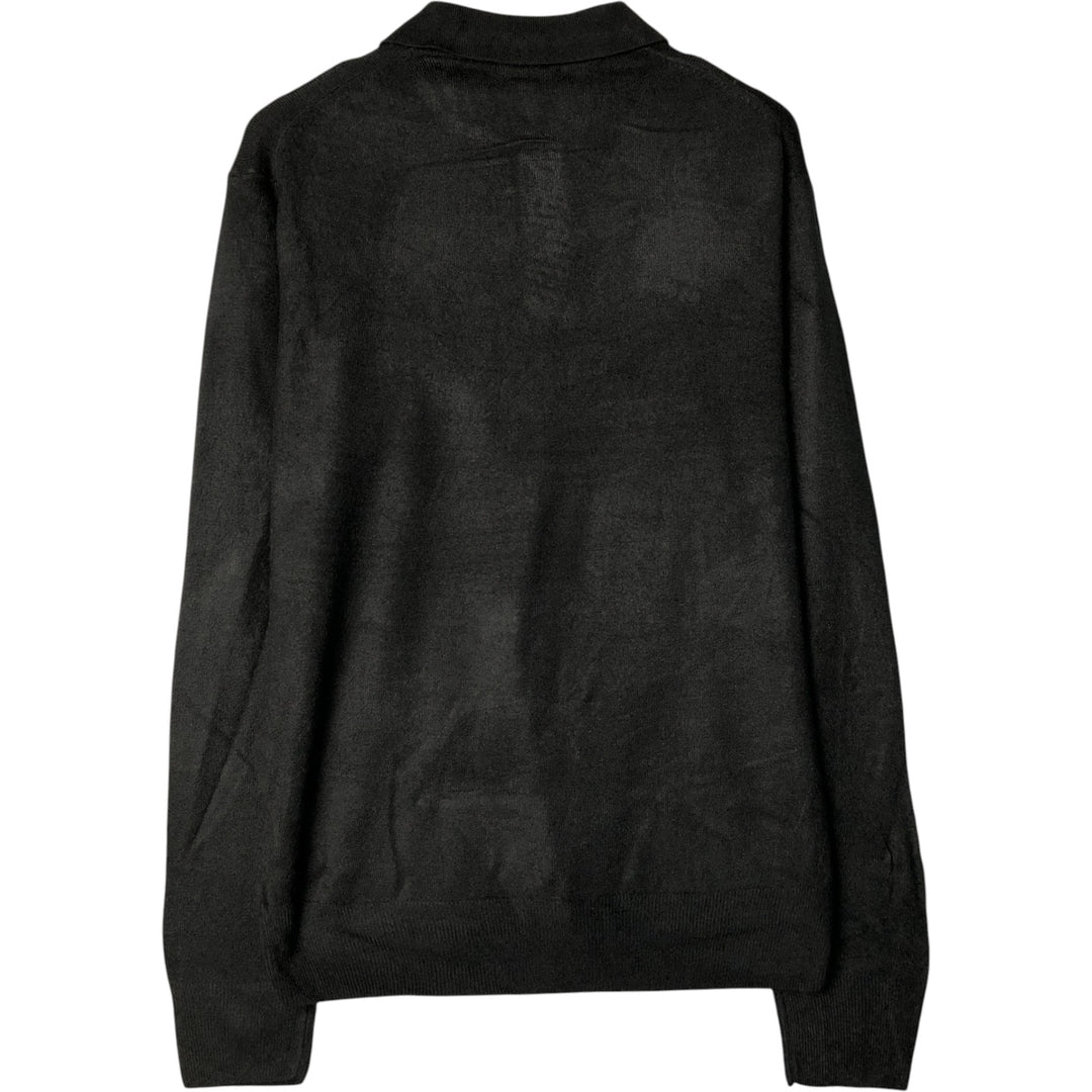 Dockers polo knit sweater, men's size M acrylic black type Vintage Second Hand