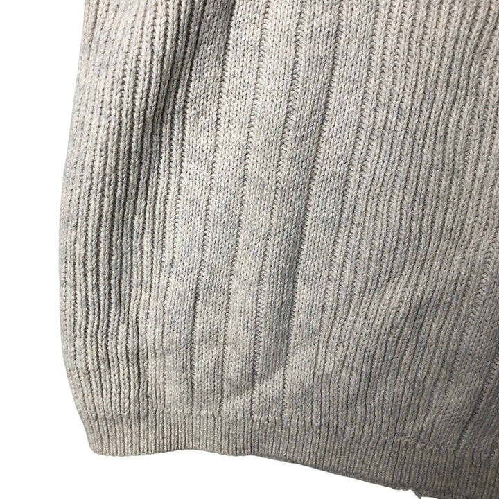 SONOMA Henley Neck Ribbed Ramie and Cotton Knit Sweater, Men's Size XL Lamy white type Vintage Second Hand