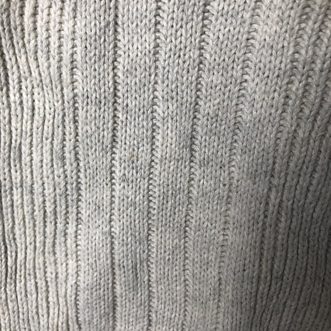 SONOMA Henley Neck Ribbed Ramie and Cotton Knit Sweater, Men's Size XL Lamy white type Vintage Second Hand
