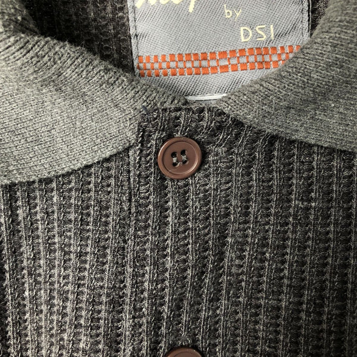 DSI Xceptions Polo Knit Sweater, Men's XL polyester gray type Vintage Second Hand