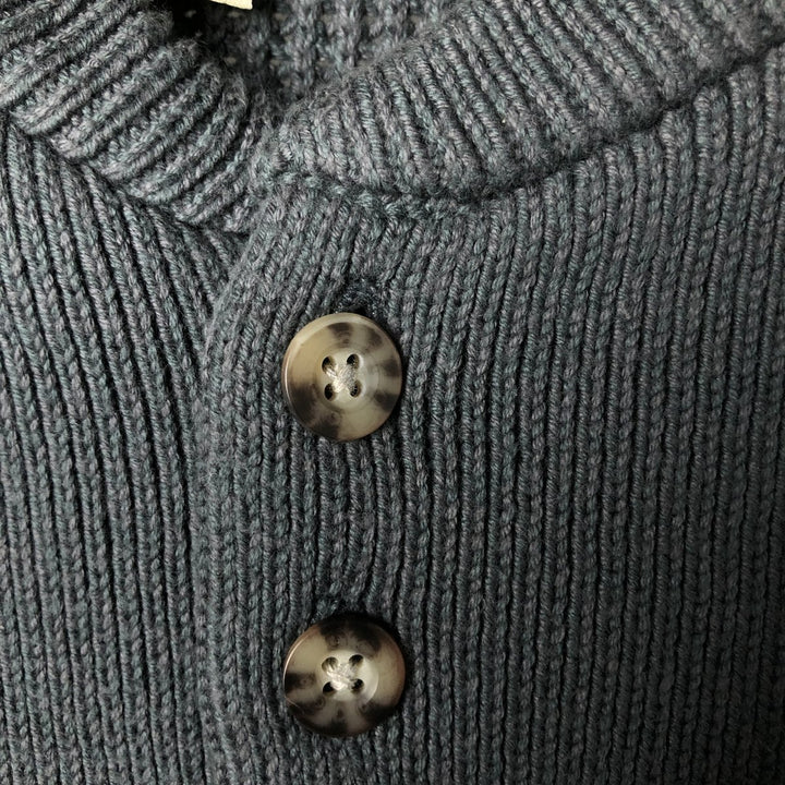 90'S Cabela's Vintage Henley Cotton Knit Sweater, Men's Size XL cotton gray type Vintage Second Hand
