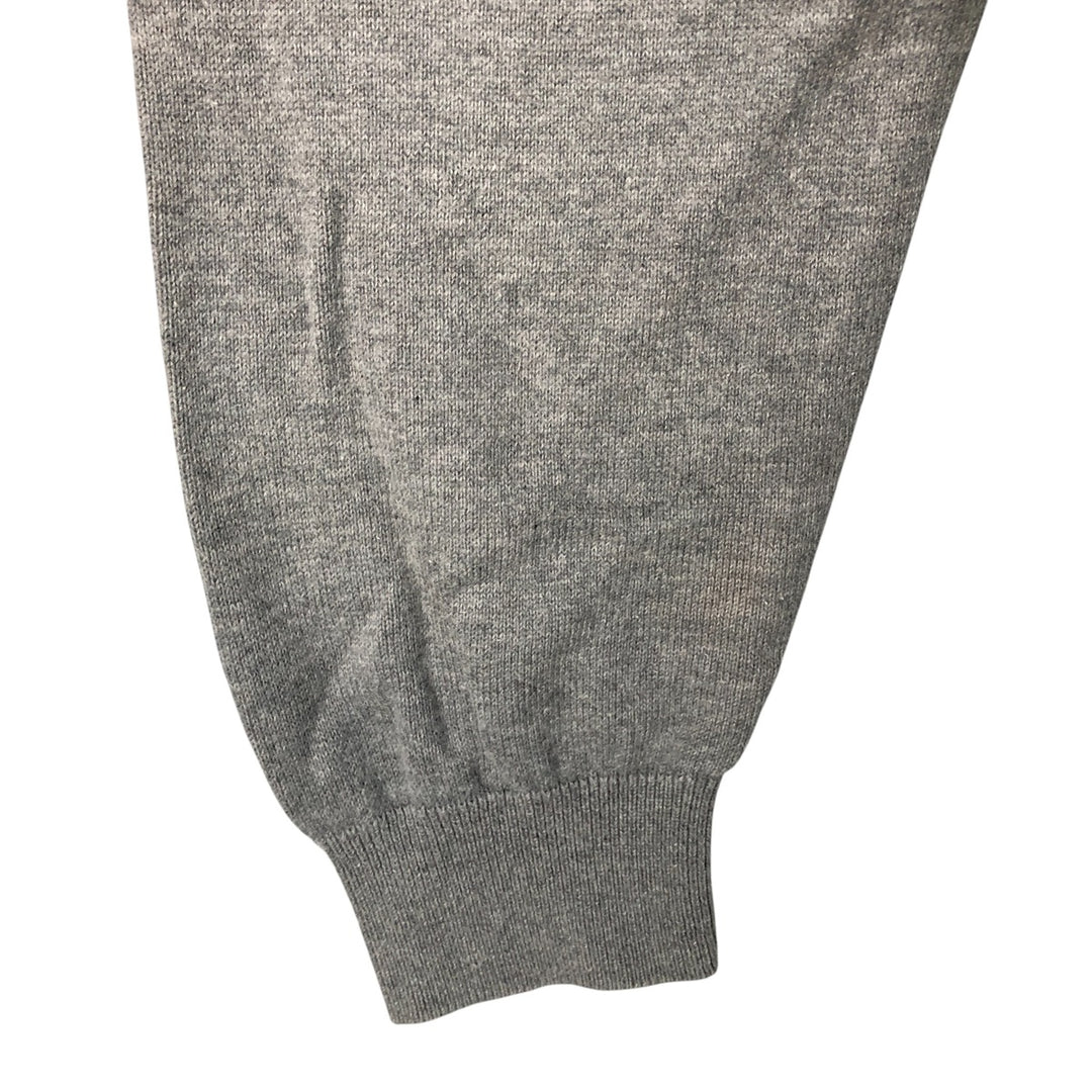 Lacoste V-neck cotton knit sweater, size 6, men's XL cotton gray type Vintage Second Hand