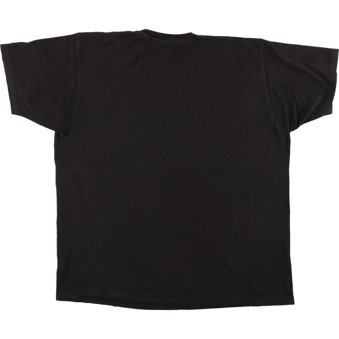 GUNS N' ROSES Skull Pattern Band T-shirt, Men's XL size cotton black type Vintage Second Hand