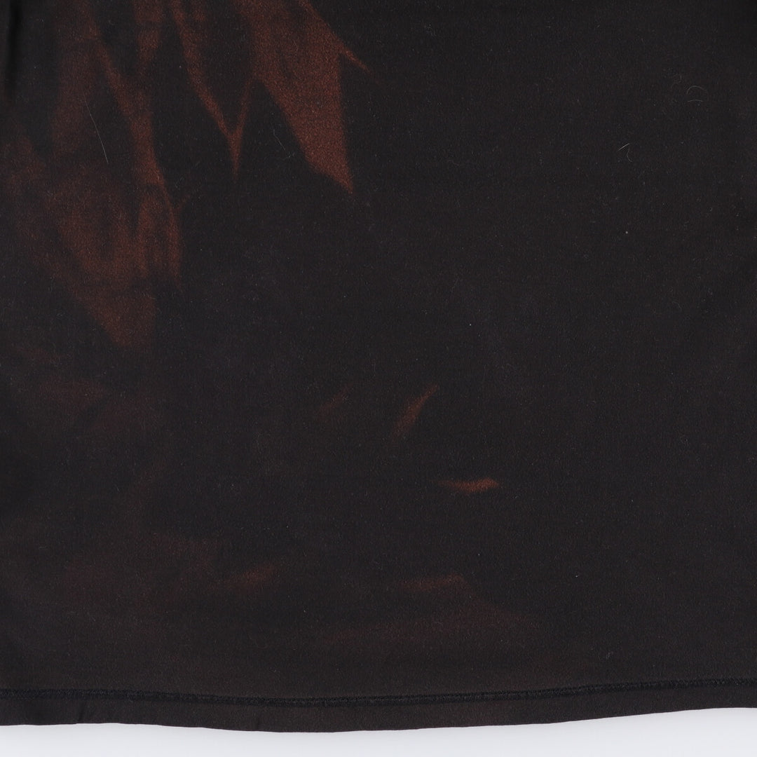 GUNS N' ROSES Skull Pattern Band T-shirt, Men's XL size cotton black type Vintage Second Hand