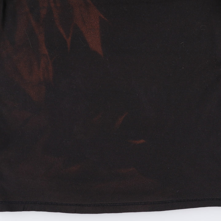 GUNS N' ROSES Skull Pattern Band T-shirt, Men's XL size cotton black type Vintage Second Hand