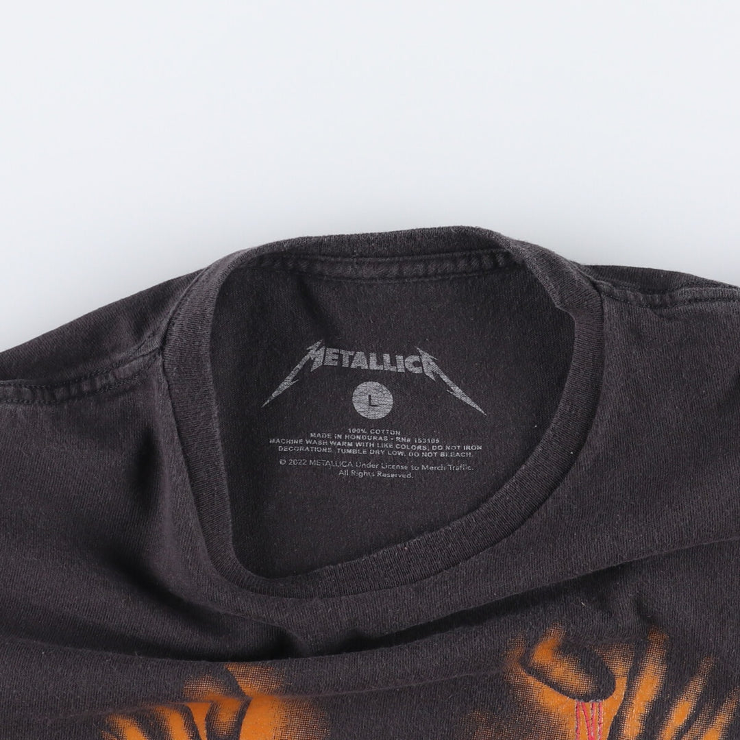Metallica Metallica Band T-shirt Band T Men's L size cotton black type Vintage Second Hand