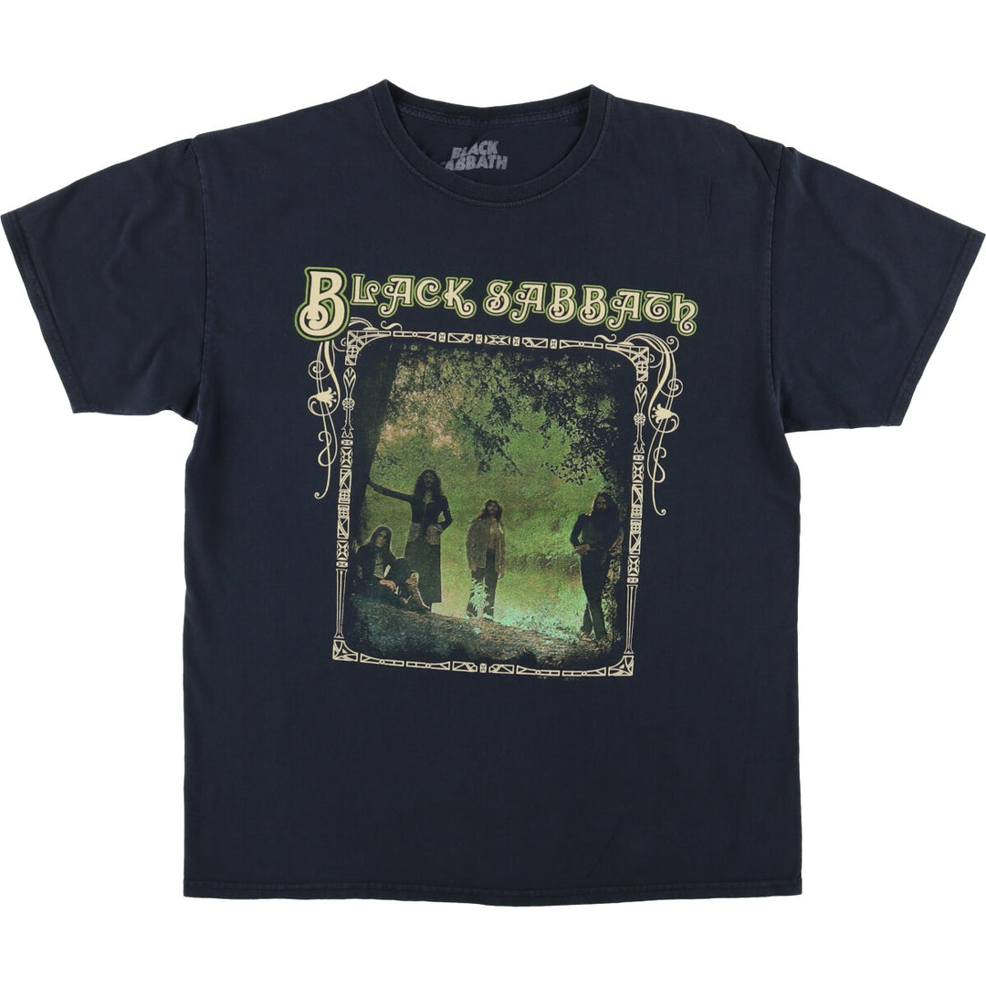 BLACK SABBATH Black Sabbath band T-shirt, band T, men's size L cotton black type Vintage Second Hand