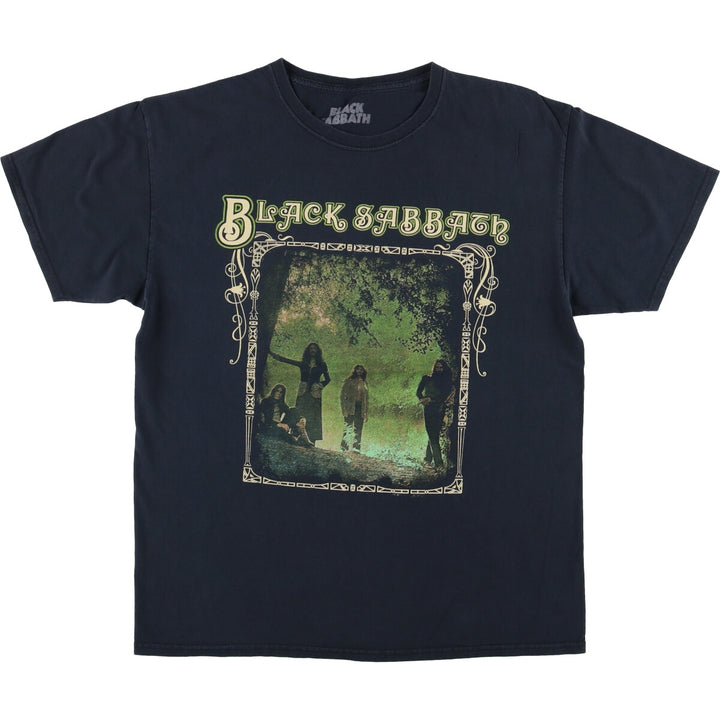 BLACK SABBATH Black Sabbath band T-shirt, band T, men's size L cotton black type Vintage Second Hand