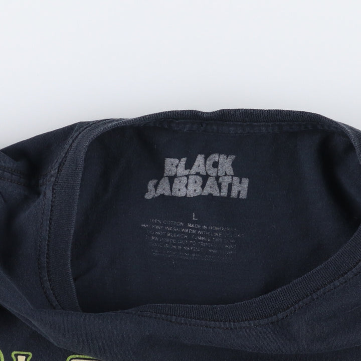 BLACK SABBATH Black Sabbath band T-shirt, band T, men's size L cotton black type Vintage Second Hand