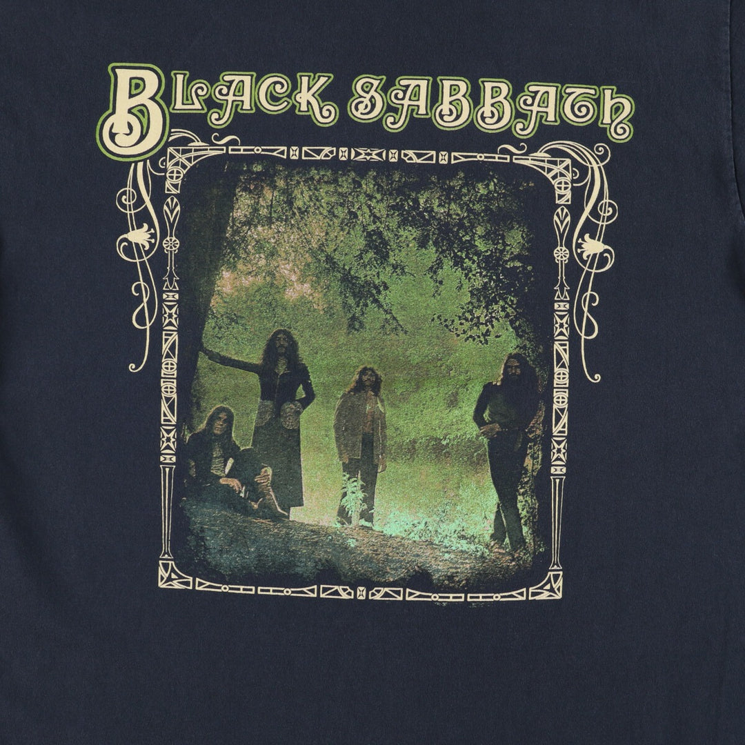 BLACK SABBATH Black Sabbath band T-shirt, band T, men's size L cotton black type Vintage Second Hand
