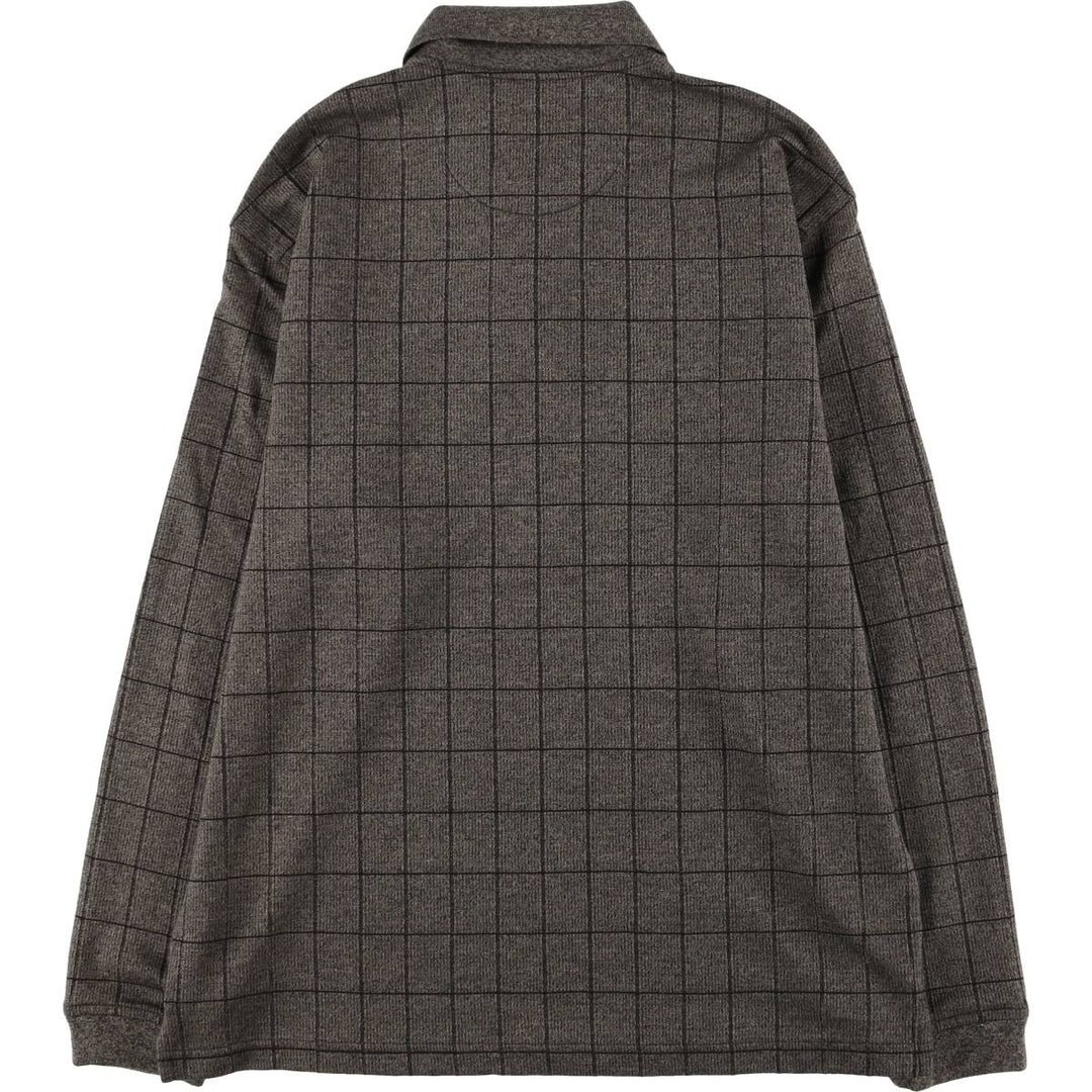 Arrow Check Pattern Polo Knit Sweater, Men's Size M polyester brown type Vintage Second Hand