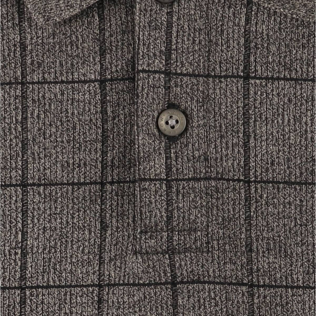 Arrow Check Pattern Polo Knit Sweater, Men's Size M polyester brown type Vintage Second Hand