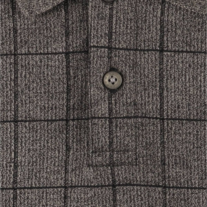 Arrow Check Pattern Polo Knit Sweater, Men's Size M polyester brown type Vintage Second Hand