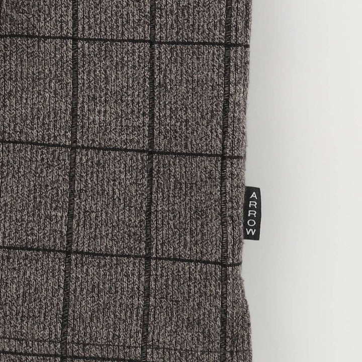 Arrow Check Pattern Polo Knit Sweater, Men's Size M polyester brown type Vintage Second Hand