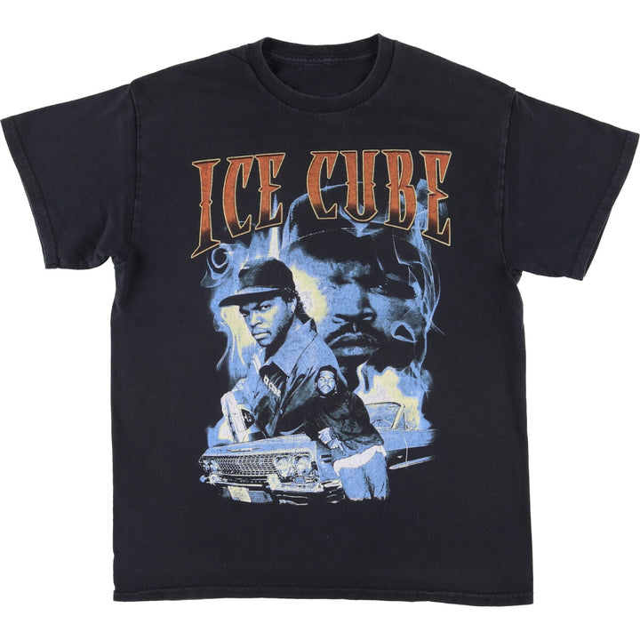ICE CUBE Rap T-shirt, Men's M size cotton black type Vintage Second Hand